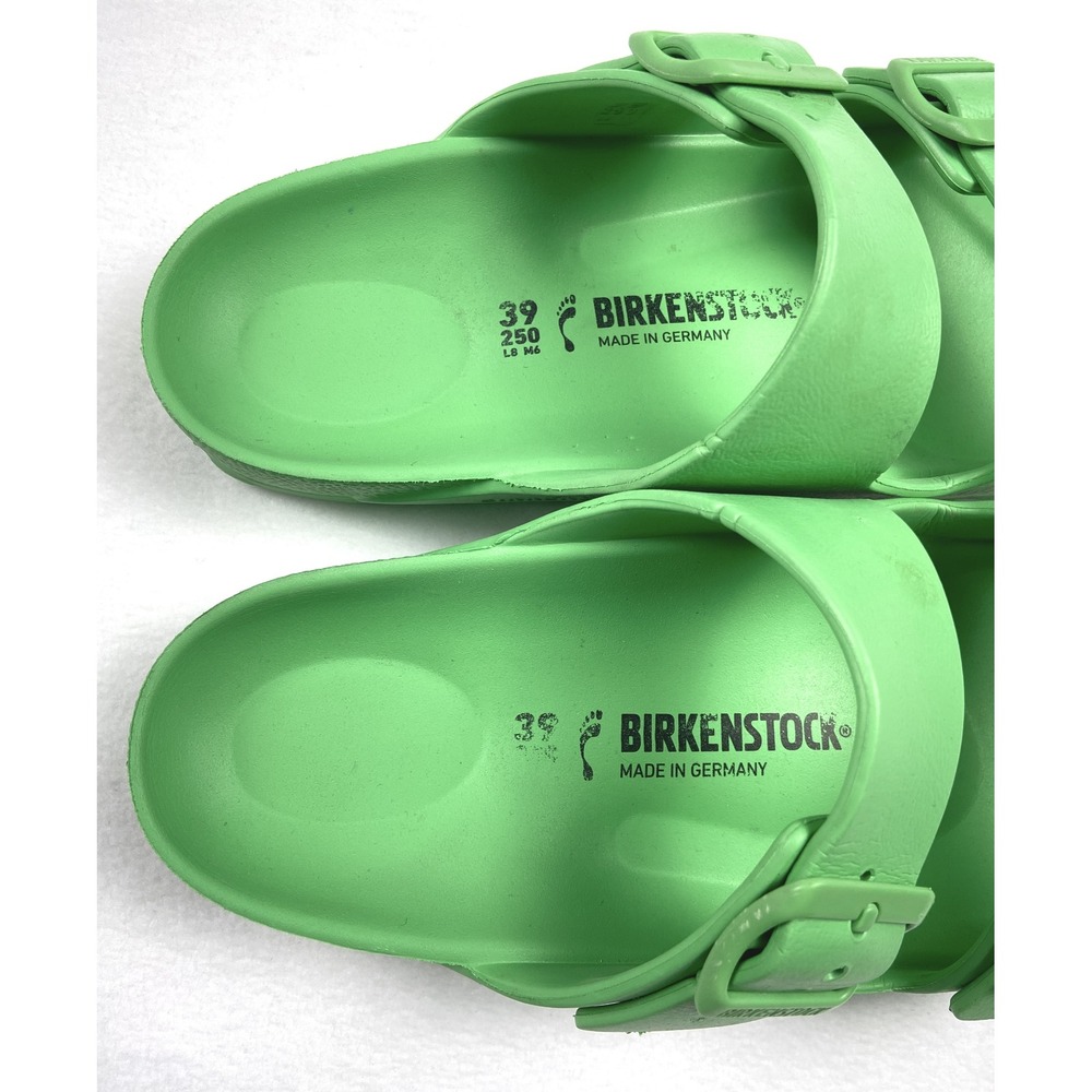 Birkenstock Arizona EVA Sandals Lime Green Waterproof Slides Size 6M & 8W - Picture 4 of 7